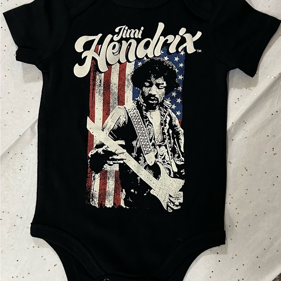 NWOT JIMI HENDRIX SHORT SLEEVE ONESIES ADORABLE 9-12 months - Picture 2 of 6